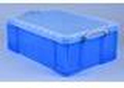 Opbergbox Really Useful 50 liter 710x440x230mm transparant blauw