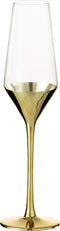 J-Line glas champagne - glas - goud - 4 stuks