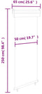 vidaXL - Balkonscherm - 65x250 - cm - crèmekleurig