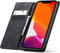 Hoesje Geschikt voor iPhone 12 PRO MAX met Anti Skim Bescherming - Pasjes Bookcase RFID Beschermd Cover - Vulcano Black