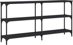 vidaXL - Wandtafel - 150x29x75 - cm - bewerkt - hout - zwart