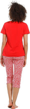 Rebelle Happy Hearts - Pyjamaset - Ronde hals korte mouwen - Rood