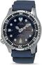 Citizen NY0040-17LE - Automatisch Duikhorloge - Lichtwijzer - Blauw/Zilver
