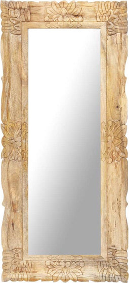 vidaXL - Spiegel - 110x50 - cm - massief - mangohout