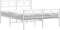 vidaXL - Bedframe - met - hoofd- - en - voeteneinde - metaal - wit - 135x190 - cm