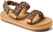 Reef Kids Ahi Convertible Leopard - Meisjes Slippers - Bruin/Panterprint - Maat 35