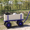 Sunny Billy Beach Wagon Bolderkar Blauw - Blank hout - Bolderwagen met luchtbanden - 94x61x97cm