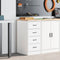 vidaXL - Garagekast - 40x51x85 - cm - massief - grenenhout - wit