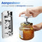 Techvavo® Potopener - Ergonomische Dekselopener - Antislip Handgreep - RVS/Wit