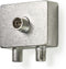 Nedis Satelliet- en Antenne-Adapter - F-Female / IEC (Coax) Male - IEC (Coax) Female - Vernikkeld - 75 Ohm - Recht - Metaal - Metaal / Zilver - 1 Stuks - Envelop