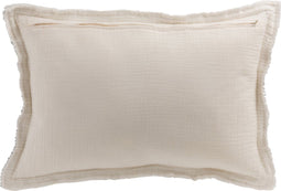 J-Line kussen Rechthoekig Strepen - katoen - blauw/wit