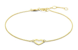 Marie-Celeste Armband - Hart 0,8 mm 16,5 + 2 cm - Goud