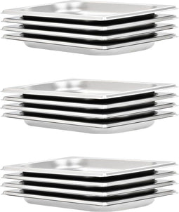vidaXL - Gastronormbakken - 12 - st - GN - 1/4 - 20 - mm - roestvrij - staal