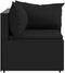 vidaXL - Tuinhoekbanken - met - kussens - 2 - st - poly - rattan - zwart