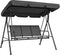 Brixy Schommelbank - 3-Zits - Verstelbare Luifel - UV-bestendig - 170x118x153cm - Antraciet