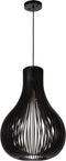 Atmooz - Hanglamp Zita L - zwart - Industrieel - Woonkamer / Slaapkamer / Eetkamer - Plafondlamp - Zwart hout - Hoogte 190cm - Hout