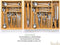 Budu Bestekbak #43 - Uitschuifbaar Bamboe Bestekcassette - 6/8 vakken - 43 x 32,2 - 53 cm