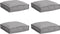vidaXL - Ligbedkussens - voor - Zetel - 4 - stuks - Grijs - 40x40x8 - cm - Oxford - Stof