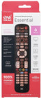 One For All Essential 6 - Universele afstandsbediening - Antimicrobiële bescherming - Zwart