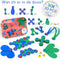 Clixo Crew - Magnetisch speelgoed - Flexibele onderdelen met spinner accessoires - Blauw/groen (30 stuks)