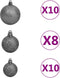 vidaXL - Kunstkerstboom - met - 300 - LED's - kerstballen - en - sneeuw - 240 - cm