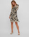 VILA VIRINA KIT L/S SHORT WRAP KNEE DRESS/SU - Wikkeljurk - V-Hals - Maat 38