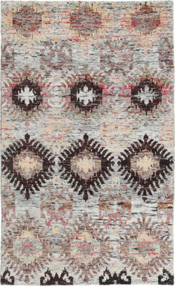 Sari Silk TX-3425 Vloerkleed - 140x200 - Rechthoek - Laagpolig,Oosters,Vintage Tapijt - Modern - Meerkleurig