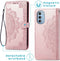 iMoshion Hoesje Geschikt voor Motorola Moto G51 Hoesje Met Pasjeshouder - iMoshion Mandala Bookcase - Rosé Goud