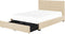 ROCHELLE - Bed opbergruimte - Beige - 160 x 200 cm - Polyester