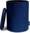 Senza® Poef - Met opbergruimte - Velvet - Hoogte 40 cm - Blauw - Rond - Ø 28 cm - Zitmeubel - Hocker - Kruk - Luxe - Voetenbank - Opbergpoef