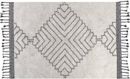 ERAY - Vloerkleed - Wit - 140 x 200 cm - Katoen