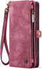 Caseme Geschikt voor iPhone 16 Plus hoesje - Vintage 2 in 1 portemonnee - Rood