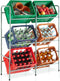 tectake® Rek voor 6 drankkratten - Krattenrek - Ruimtebesparende opslag - Muurbevestiging