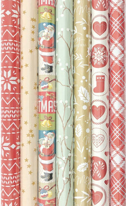 Benza K16 - Kerstmix cadeaupapier - 7 rollen 200 x 70 cm multikleur (7 stuks)