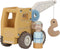 Little Dutch - Houten Kraanwagen - Draaibare arm met bouwvakker - Geel