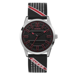Guess Zwart Siliconen Horloge Voor Stijlvolle Dagen