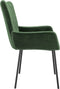 vidaXL - Eetkamerstoelen - 2 - st - fluweel - donkergroen