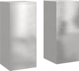 vidaXL - Buiten - Plant - Stands - Pilaar - 2 - stuks - 24x24x55 - cm - Roestvrijstaal
