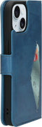 Mobiparts iPhone 15 - Classic Wallet Case - Ruimte voor pasjes - Steel Blue