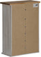 vidaXL - Hangkast - HALDEN - met - schuifdeur - 49x22,5x70 - cm - grenenhout - wit
