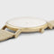 Cluse Boho Chic - Polshorloge - Goudkleurige kast 38 mm - Wit mesh bandje