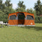 vidaXL - Familietent - met - Ramen - Koepel - Grijs - & - Oranje - - - 10 - Personen - - - Waterdicht
