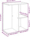 vidaXL - Nachtkastje - 46,5x29x61 - cm - bewerkt - hout - wit