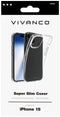 Vivanco iPhone 15 - Backcover - Flexibel TPU - Transparant