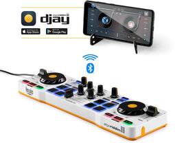 Hercules DJControl Mix - Draadloze DJ-controller - Voor smartphones/tablets - Bluetooth (Android/iOS) - 34 x 10 cm