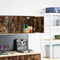 vidaXL - Garagewandkast - bewerkt - hout - gerookt - eiken