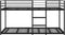 vidaXL - Stapelbed - zonder - matras - 100x200 - cm - staal - zwart