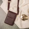 Telefoontasje Dames Crossbody - Selencia Avani Slang Telefoontasje Crossbody - Universeel Schoudertasje telefoon - Donkerrood