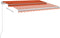 vidaXL - Luifel - automatisch - met - LED - windsensor - 300x250 - cm - oranje - bruin