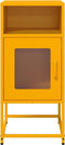 vidaXL - Nachtkastje - 36x39x78 - cm - koudgewalst - staal - mosterdgeel
